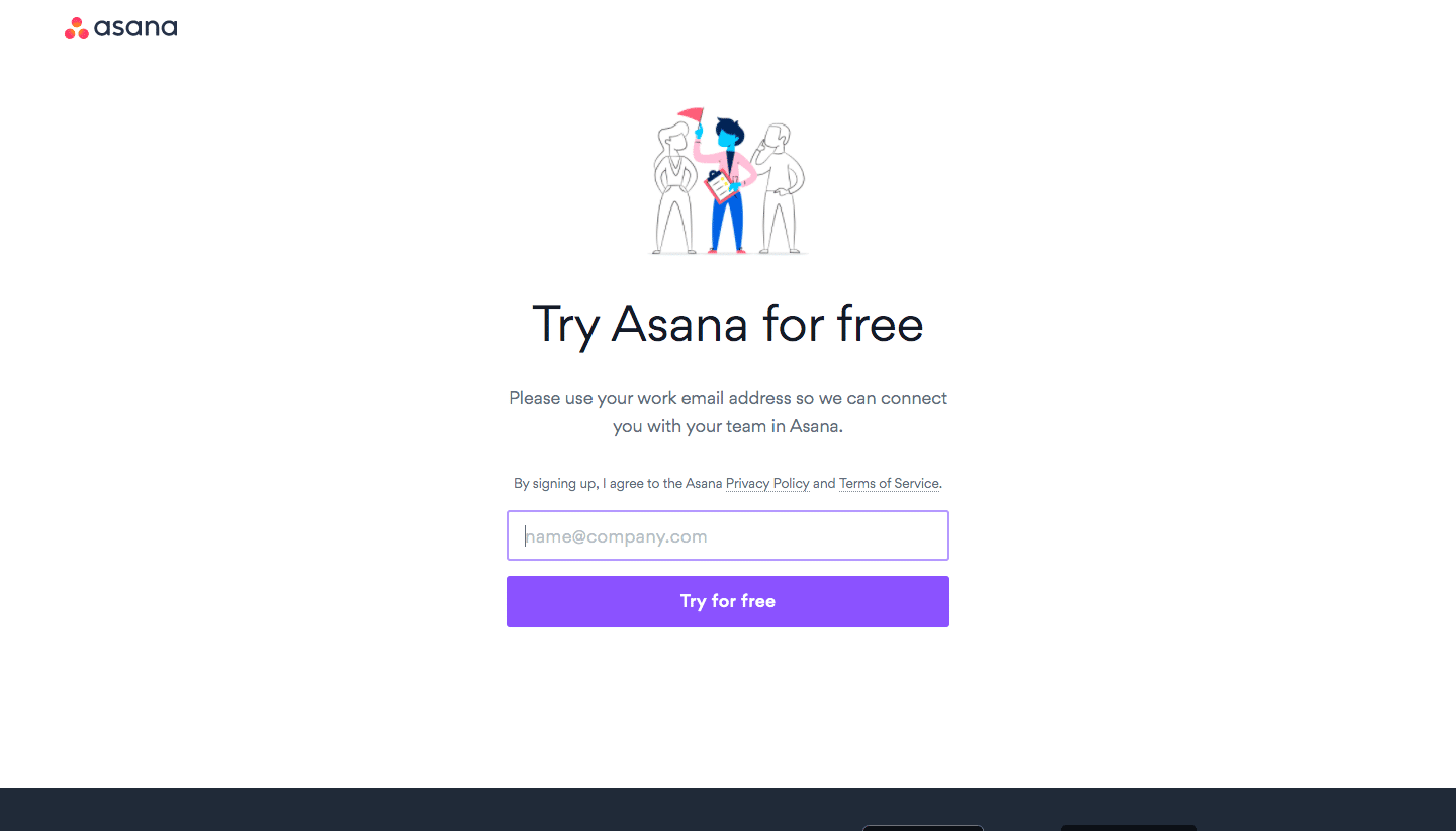 How To Optimize SaaS Sign Up Flow To Increase Conversions 6 asana_signup-example