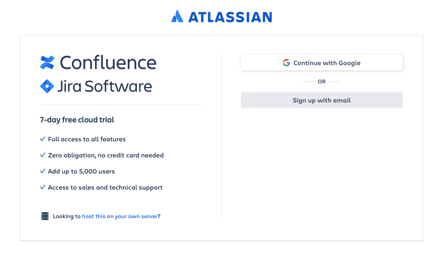 How To Optimize SaaS Sign Up Flow To Increase Conversions 4 atlassian_signup
