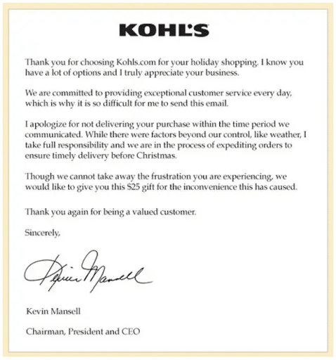 Kohl apology