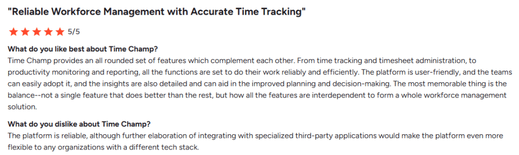 time champ review