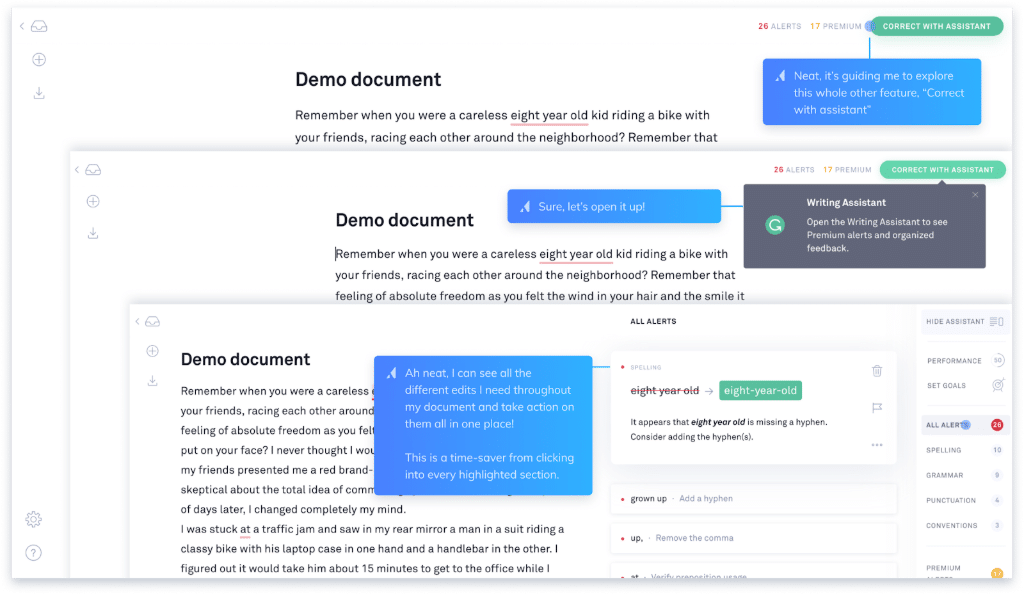 Grammarly ftue example