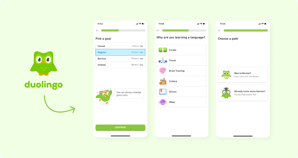 duolingo ftue example