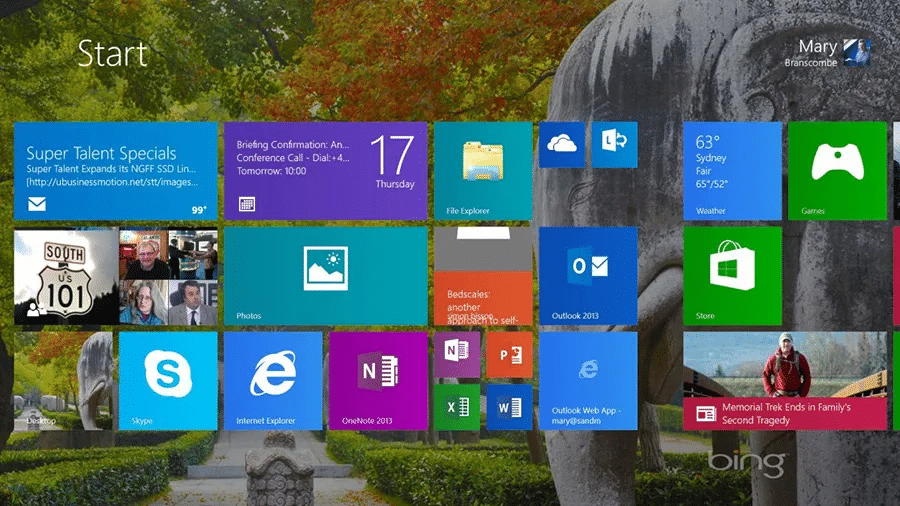 windows 8 ftue example