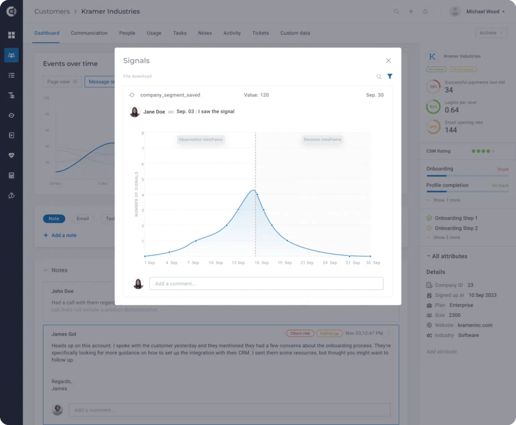 customer success signals example