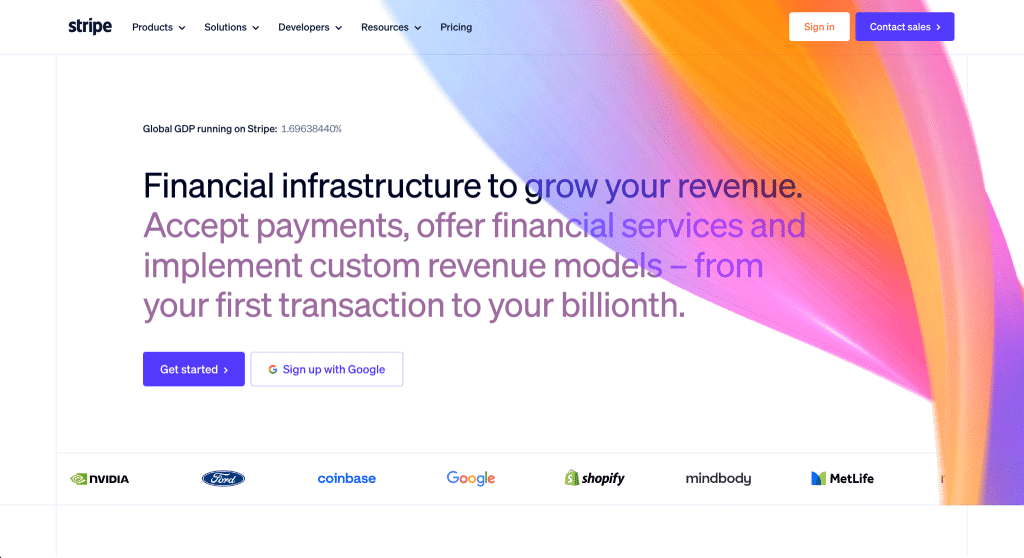 stripe screenshot