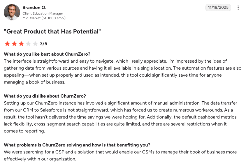 Brandon O Churnzero review